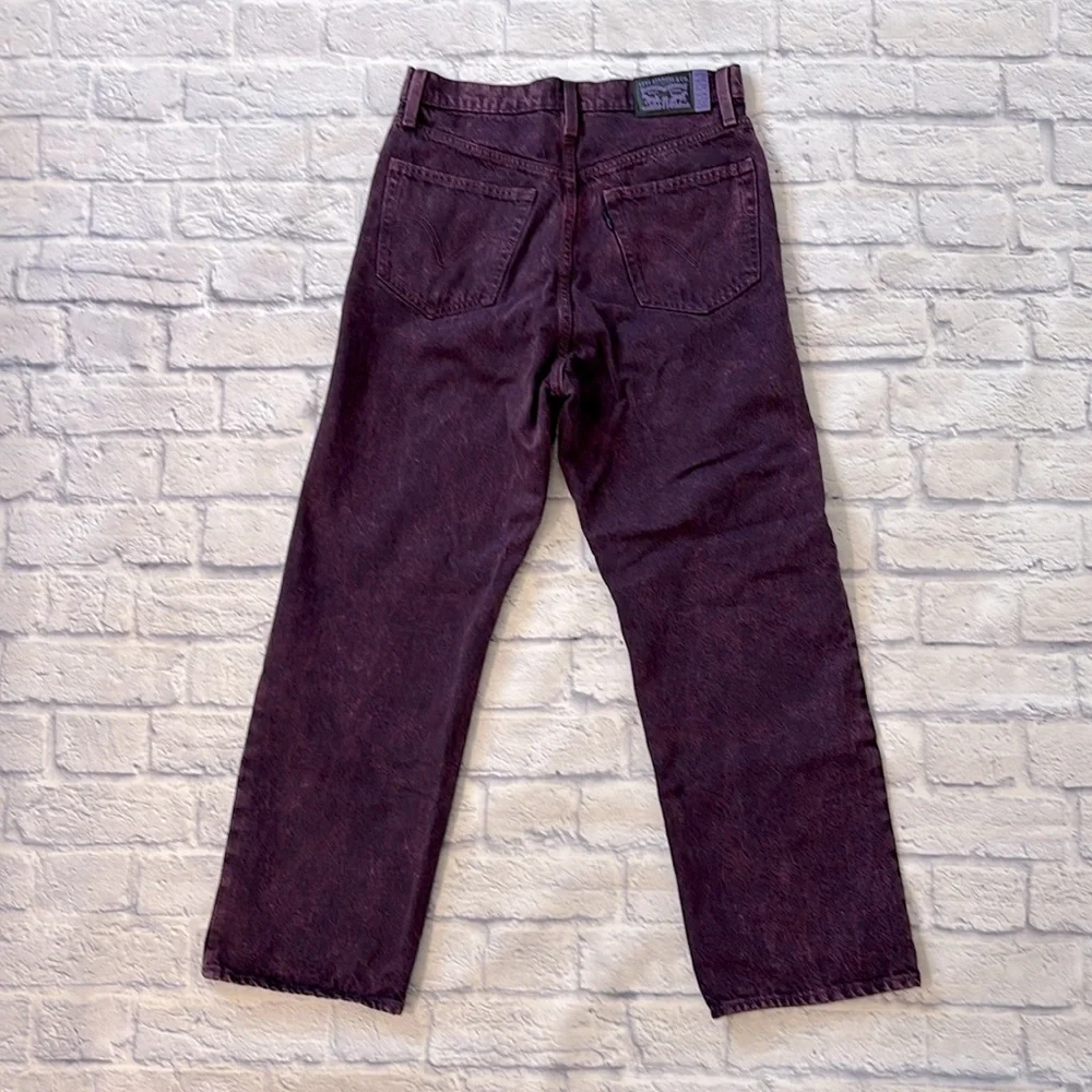 Levi’s X Deepika Padukone Straight Leg High Waisted Purple Denim Jeans Size 30 - Picture 10 of 16
